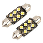 2 PCS 36mm DC12V / 1.5W / 6000K / 110LM 6LEDs SMD-3030 Car Reading Lamp Dome Light, with Decoder, 36mm