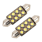 2 PCS 39mm DC12V / 1.5W / 6000K / 110LM 8LEDs SMD-3030 Car Reading Lamp Dome Light, with Decoder, 39mm