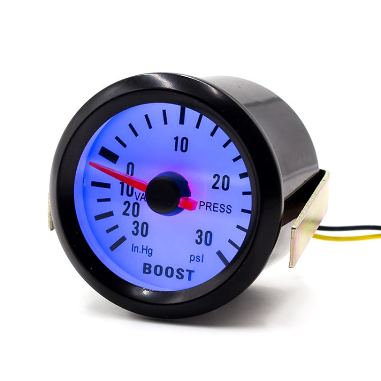 52mm 12V Universal Car Modified LED Blue Light Turbo Boost Gauge, LED Blue Light