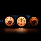 52mm 12V Universal Car Modified Triple Meter 3 in 1 Gauge Oil Press Gauge + Water Temperature Gauge + Ammeter, with Sensor, Car Modified Triple Meter 01