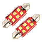 2 PCS 39mm DC12V / 2.2W / 6000K / 130LM 6LEDs SMD-3030 Car Reading Lamp, 39mm