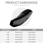 Waterproof Motorcycle Black Leather Seat Cover Prevent Bask In Seat Scooter Cushion Protect, Size: L, Length: 55-60cm; Width: 25-35cm, Length: 55-60cm; Width: 25-35cm