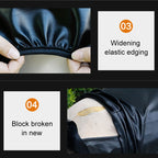Waterproof Motorcycle Black Leather Seat Cover Prevent Bask In Seat Scooter Cushion Protect, Size: M, Length: 48-54cm; Width: 25-35cm, Length: 48-54cm; Width: 25-35cm