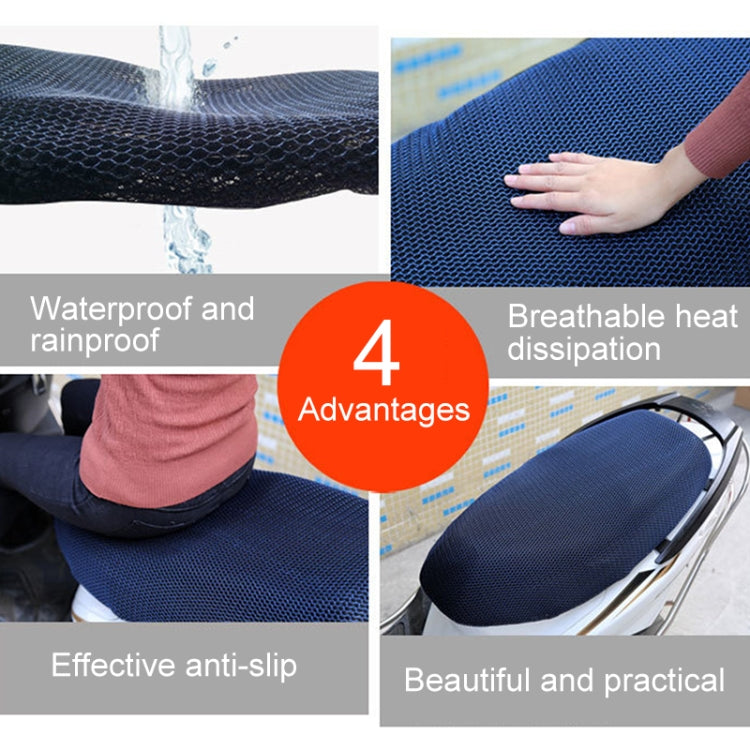 Waterproof Motorcycle Sun Protection Heat Insulation Seat Cover Prevent Bask In Seat Scooter Cushion Protect, Size: M, Length: 60-70cm; Width: 40-45cm, Size: M (Red + Black), Size: M (Red), Size: M (Blue), Size: M (Colour), Size: M (Black Red)         ...