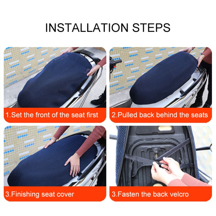 Waterproof Motorcycle Sun Protection Heat Insulation Seat Cover Prevent Bask In Seat Scooter Cushion Protect, Size: M, Length: 60-70cm; Width: 40-45cm, Size: M (Red + Black), Size: M (Red), Size: M (Blue), Size: M (Colour), Size: M (Black Red)         ...