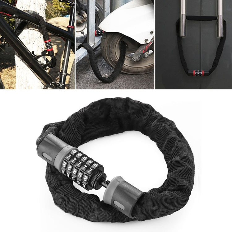 Motorcycles / Bicycle Chain Lock 5 Digit Password Anti-theft Password Lock, Length: 0.9m, 0.9m