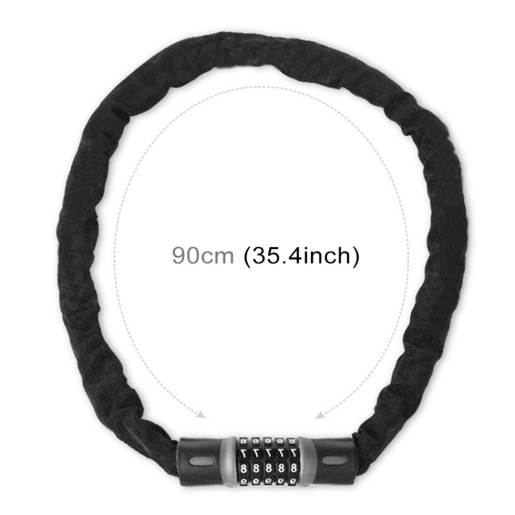 Motorcycles / Bicycle Chain Lock 5 Digit Password Anti-theft Password Lock, Length: 0.9m, 0.9m