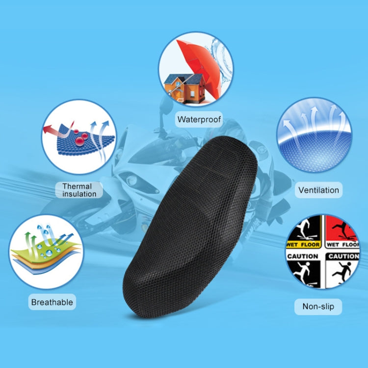 Motorcycle Breathable Sunscreen Double Layer 3D Honeycomb Small Hole Polyester Cushion Mesh, Size: M, Length: 80cm; Width: 51cm, Size: M