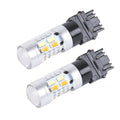 2 PCS T25/3157 10W 1000 LM 6000K White + Yellow Light Turn Signal Light with 20 SMD-5730-LED Lamps And Len. DC 12-24V, T25 with 20 SMD-5730-LED Lamps