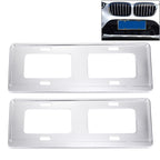 2 PCS Car License Plate Magnesium Alloy Bracket Frame Holder Stand Mount(Silver), Magnesium Alloy Bracket