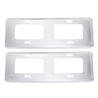 2 PCS Car License Plate Magnesium Alloy Bracket Frame Holder Stand Mount(Silver), Magnesium Alloy Bracket