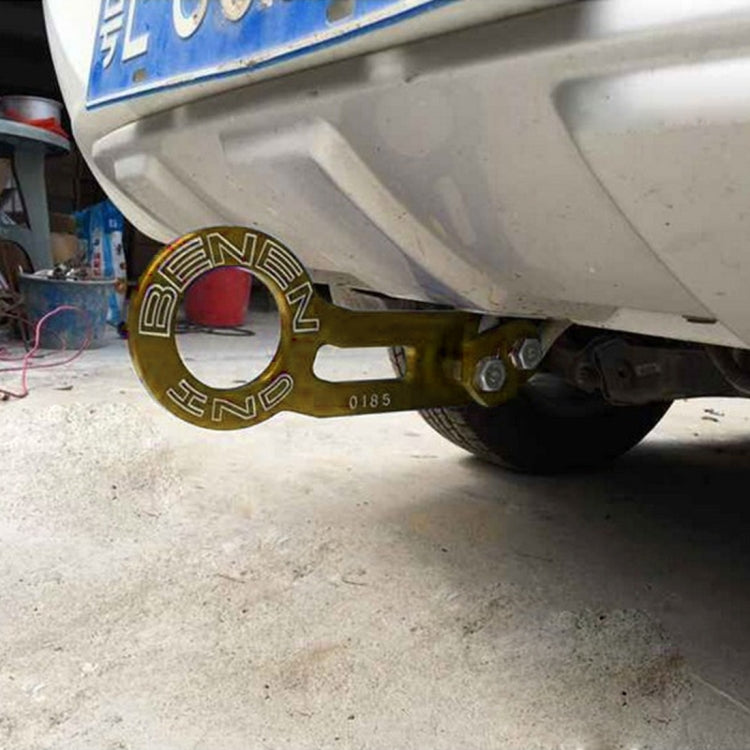 Benen Aluminum Alloy Rear Tow Towing Hook Trailer Ring for Universal Car Auto with Two Screw Holes, Gold, Purple, Red, Silver, Blue, Black