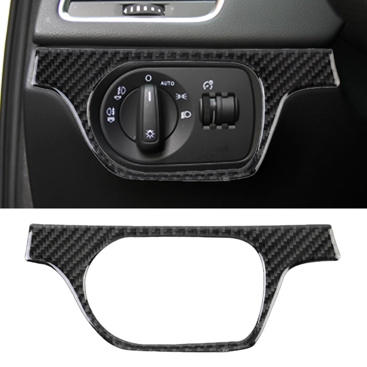 Carbon Fibre Car Headlight Switch Decorative Sticker for Audi Q3 2013-2018, Headlight Switch