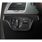 Carbon Fibre Car Headlight Switch Decorative Sticker for Audi Q3 2013-2018, Headlight Switch