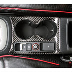 Carbon Fibre Car Water Cup Panel Decorative Sticker for Audi Q3 2013-2018, Water Cup Panel