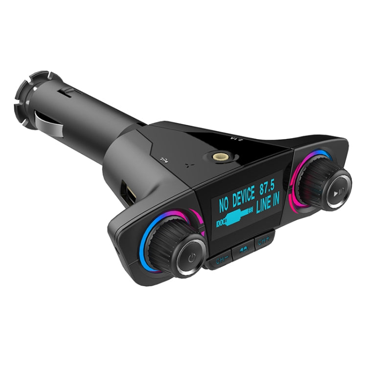 BT06 Dual USB Charging Smart Bluetooth 4.0 + EDR FM Transmitter MP3 Music Player Car Kit with 1.3 inch LED Screen, Support Bluetooth Call, TF Card & U Disk, BT06