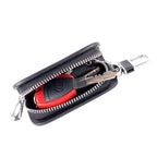 Universal Leather Denim Texture Waist Hanging Zipper Wallets Key Holder Bag (No Include Key)