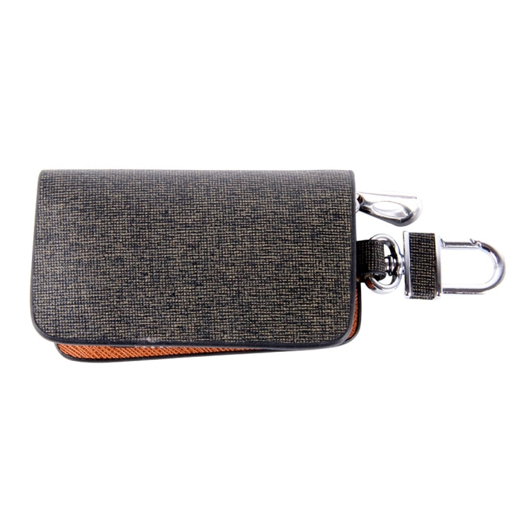 Universal Leather Knead Skin Texture Waist Hanging Zipper Wallets Key Holder Bag (No Include Key)