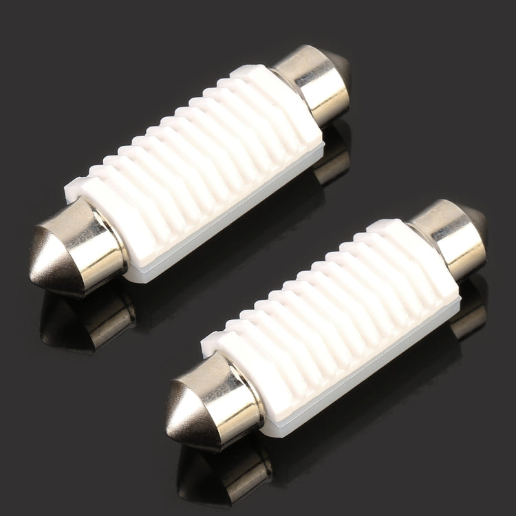 2 PCS 41mm DC12V 1.7W 6000K 135LM 2LEDs SMD-3030 Car Reading Lamp, with Decoder, 41mm, with Decoder
