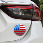 4 PCS USA Flag Metal Car Sticker Wheel Hub Caps Centre Cover Decoration, USA Flag
