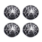 4 PCS Spider Metal Car Sticker Wheel Hub Caps Centre Cover Decoration, Spider