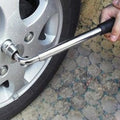 Telescoping Wheel Lug Wrench with Reversible 17mm & 19mm, 21mm & 23mm Socket Adapters And Extended Nonslip Handle from 14.4 inch to 20.5 inch, Telescoping 17mm&19mm 21mm&23mm