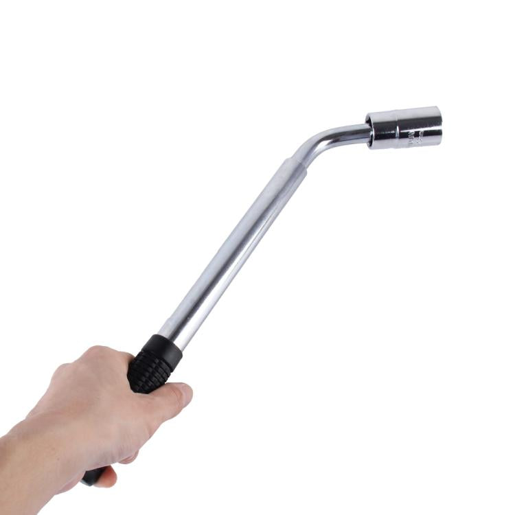 Telescoping Wheel Lug Wrench with Reversible 17mm & 19mm, 21mm & 23mm Socket Adapters And Extended Nonslip Handle from 14.4 inch to 20.5 inch, Telescoping 17mm&19mm 21mm&23mm