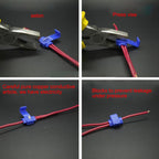 50 PCS Quick Splice Solderless Wire Terminals Connector, Blue