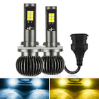 2 PCS EV15 880 / 881 DC9-32V / 6W / IP67 Car LED Double Color Fog Light, Cold White Light  + Amber Light, EV15 880 / 881