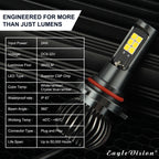 2 PCS EV15 9005 / 9006 DC9-32V / 6W / IP67 Car LED Double Color Fog Light, Cold White Light + Amber Light, EV15 9005 / 9006