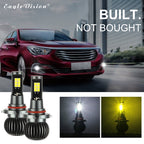 2 PCS EV15 9005 / 9006 DC9-32V / 6W / IP67 Car LED Double Color Fog Light, Cold White Light + Amber Light, EV15 9005 / 9006