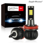 2 PCS EV15 H8 / H11 DC9-32V / 6W / IP67 Car LED Double Color Fog Light, Cold White Light + Amber Light, EV15 H8 / H11