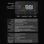 A200 OBD2 3.5 inch Vehicle-mounted Head Up Display Security System, Support Car Speed / Engine Revolving Speed Display / Water Temperature / Voltage, A200