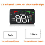 A900 OBD2 3.5 inch Vehicle-mounted Head Up Display Security System, Support Car Speed / Engine Revolving Speed Display / Water Temperature / Voltage / Driving Mileage, A900