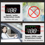 A900 OBD2 3.5 inch Vehicle-mounted Head Up Display Security System, Support Car Speed / Engine Revolving Speed Display / Water Temperature / Voltage / Driving Mileage, A900
