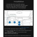 D5000 OBD2 5 inch Vehicle-mounted Head Up Display Security System, Support Car Speed / Engine Revolving Speed Display / Water Temperature / Battery Voltage / Detection and Elimination Fault Code, D5000
