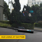 D2500 OBD2+GPS 4 inch Vehicle-mounted Head Up Display Security System, Support Car Speed / Engine Revolving Speed Display / Water Temperature / Battery Voltage / Running Speed & Direction & Distance, D2500