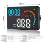 D2500 OBD2+GPS 4 inch Vehicle-mounted Head Up Display Security System, Support Car Speed / Engine Revolving Speed Display / Water Temperature / Battery Voltage / Running Speed & Direction & Distance, D2500
