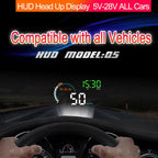 Q5 GPS 4 inch Vehicle-mounted Head Up Display Security System, Support Running Speed & Direction & Distance / Driving Kilometres /, Q5