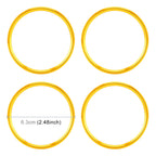 4 PCS Car Metal Wheel Hub Decoration Ring for BMW 5 Series 2018