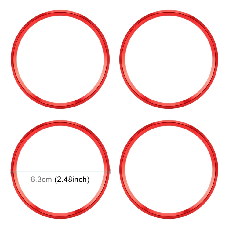 4 PCS Car Metal Wheel Hub Decoration Ring for BMW 5 Series 2018