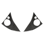 2 PCS Car Steering Wheel Button Carbon Fiber Decorative Sticker for Mercedes-Benz W204 2007-2010, Steering Wheel Button
