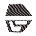 2 PCS Car Front Door Seat Adjustment Frame Carbon Fiber Decorative Sticker for Mercedes-Benz W204 2007-2013, Front Door Seat Adjustment Frame