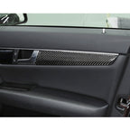 4 PCS Car Door Panel Carbon Fiber Decorative Sticker for Mercedes-Benz W204 2007-2013, Door Panel