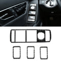 4 PCS Car Window Lift Panel Carbon Fiber Decorative Sticker for Mercedes-Benz W204 2007-2010, Window Lift Panel