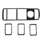 4 PCS Car Window Lift Panel Carbon Fiber Decorative Sticker for Mercedes-Benz W204 2007-2010, Window Lift Panel