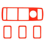 4 PCS Car Window Lift Panel Carbon Fiber Decorative Sticker for Mercedes-Benz W204 2007-2010, Window Lift Panel