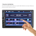 7018B 7.0 inch HD Touch Screen Dual DIN Car Radio Bluetooth Stereo MP3 / MP4 / MP5 Player with Remote Control, with Rearview Camera, 6800 Module, Support  FM / TF Card / USB Flash Disk, 7018B