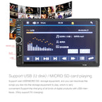 7018B 7.0 inch HD Touch Screen Dual DIN Car Radio Bluetooth Stereo MP3 / MP4 / MP5 Player with Remote Control, with Rearview Camera, 6800 Module, Support  FM / TF Card / USB Flash Disk, 7018B