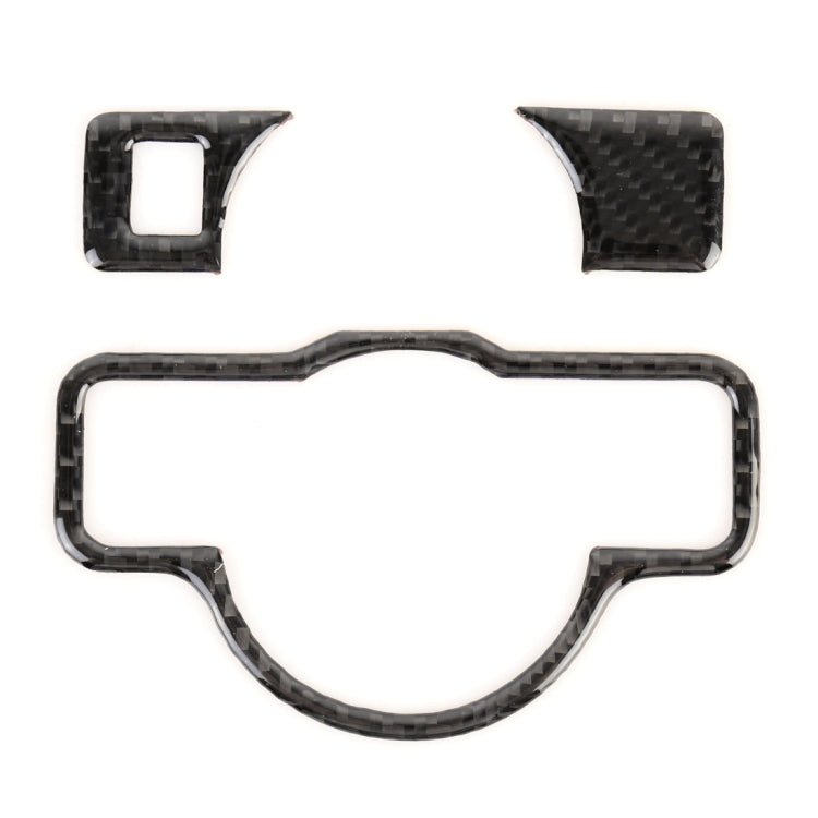 3 PCS Car Headlight Switch Panel Carbon Fiber Decorative Sticker for Mercedes-Benz W204 2007-2013, Headlight Switch Panel